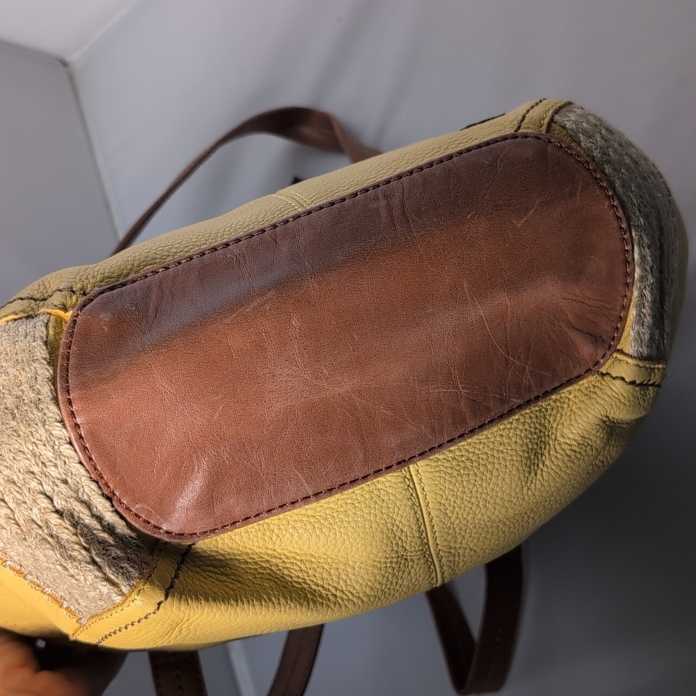 The Sak Kendra Leather Hobo Shoulder Bag Espadrille with Tassel in Sunlight - Picture 8 of 16